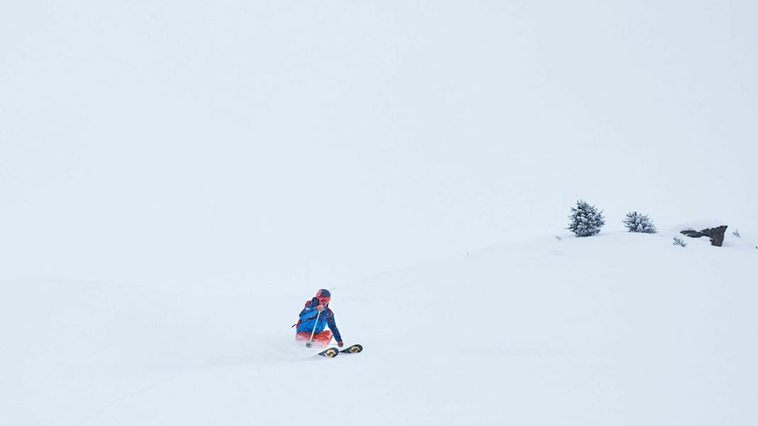 Raphael Eiter bei der Abfahrt des Wild Face am Mittagskogel im Pitztal