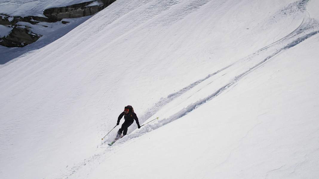 Bergführer Stefan Altenberger bei der Abfahrt von der Hochfürleg im Stubachtal