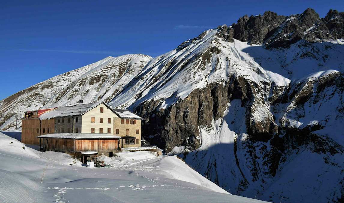 Kemptner Hütte mit dem Zubau, der ab Sommer 2022 vollumfänglich zur Verfügung steht.