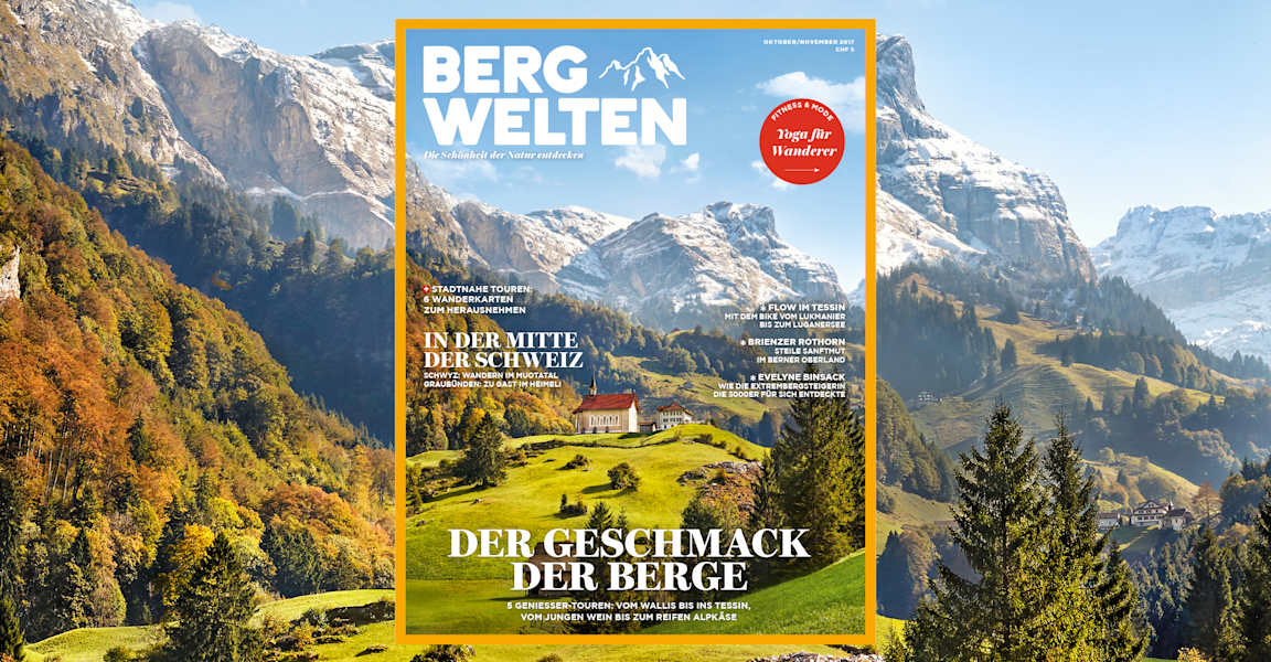Cover des Bergwelten Magazins (November/Oktober 2017/ Schweiz)