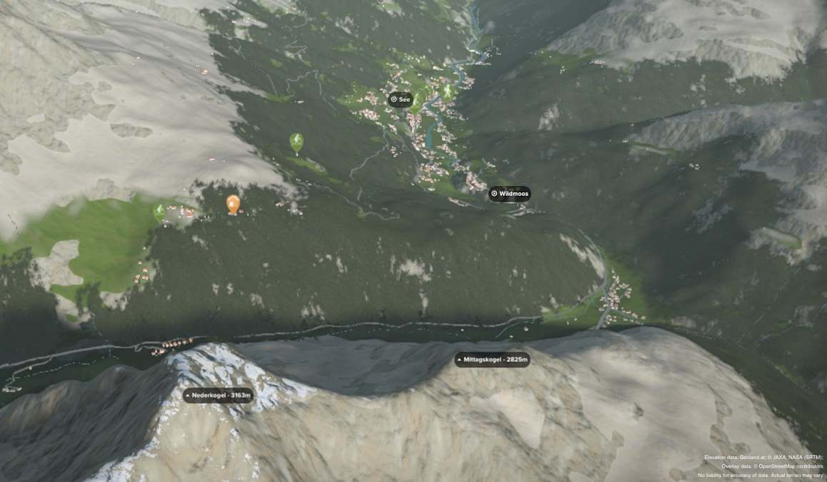 3D Ansicht der Gaislach Alm