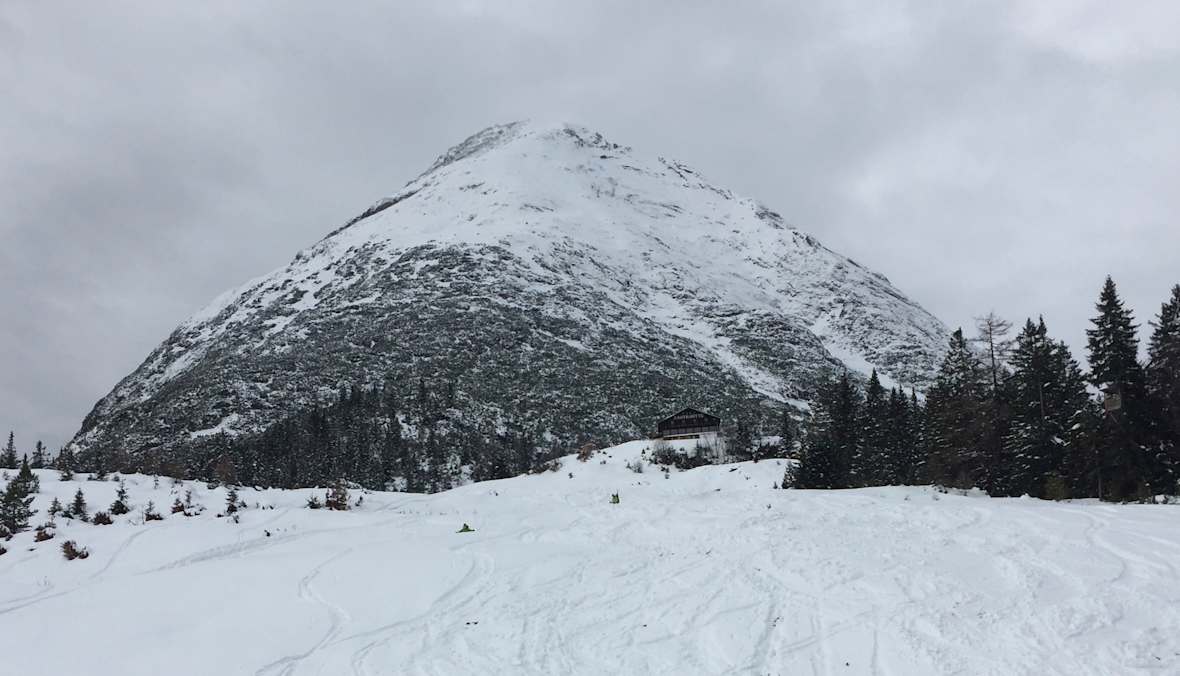 Blick zur Rauthhütte und Hohen Munde