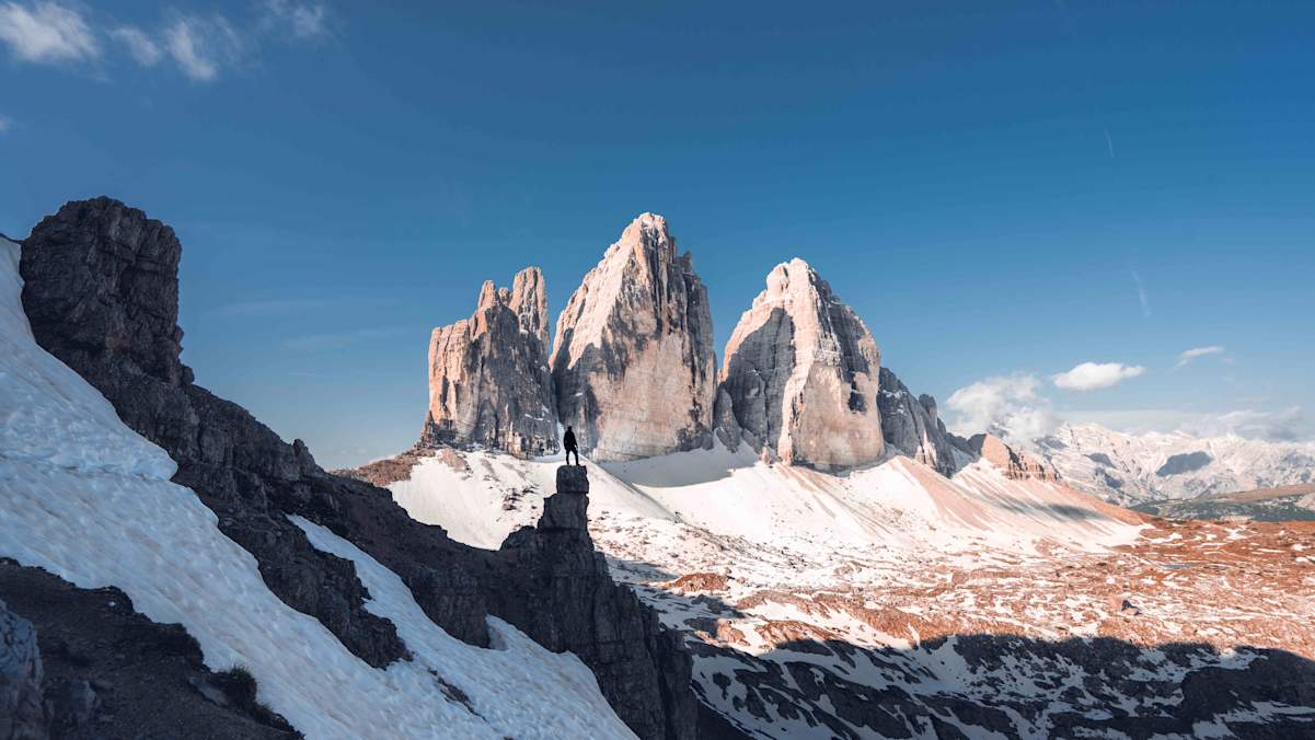 Spektakuläre Naturkulisse: Die Drei Zinnen in den Dolomiten