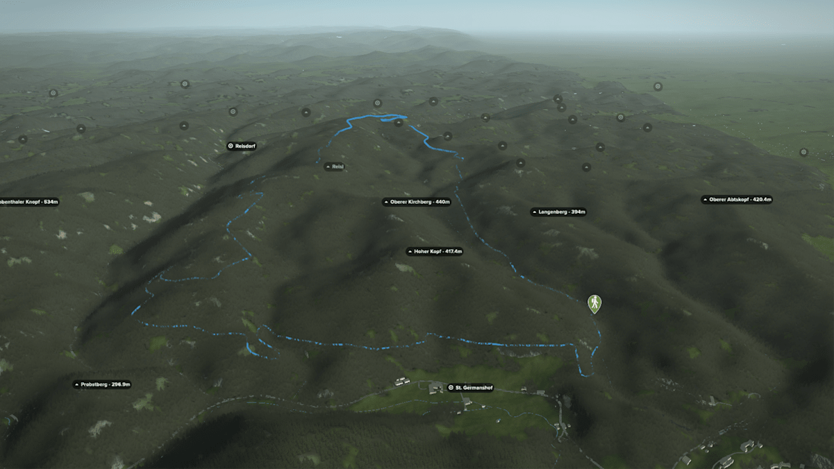 3D-Kartenausschnitt: St.Germanshof – Hohe Derst – Burg Guttenberg