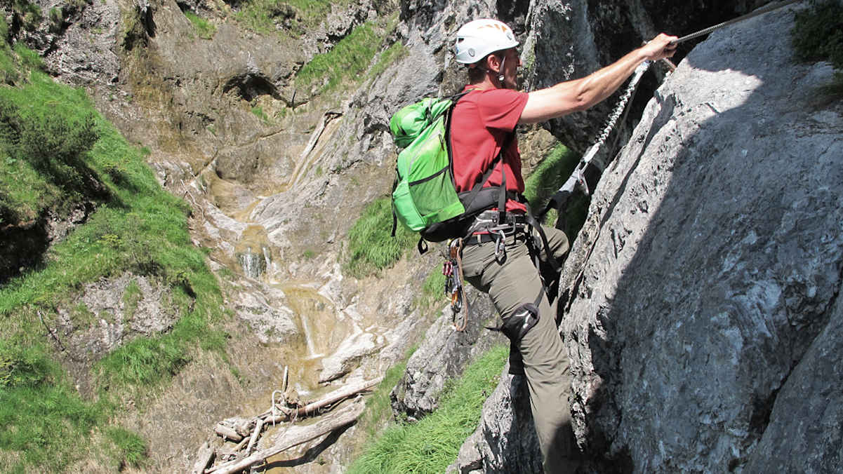 Hausbachfall-Klettersteig in Bayern