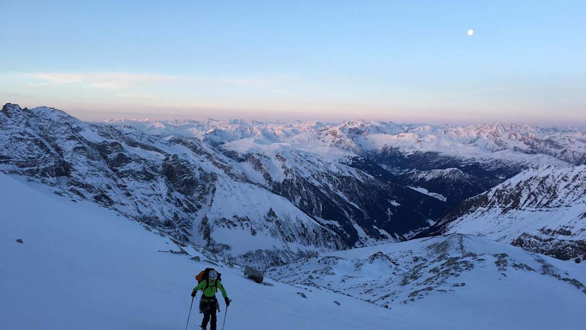 Simon Messner bei einer Skitour auf den Fußstein
