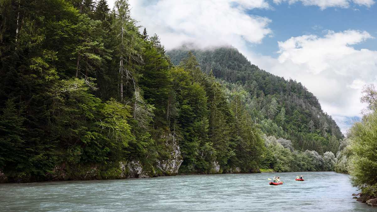 Kanufahren auf der Drau
