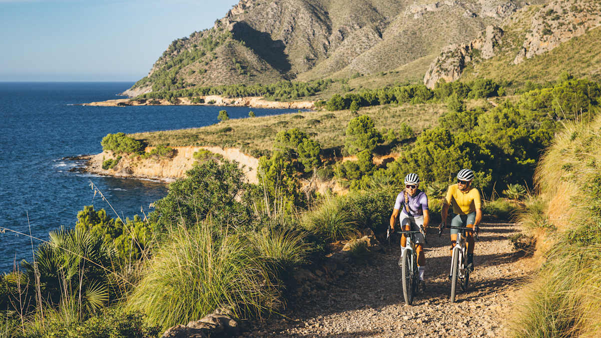 Gravelbiken auf Mallorca am Meer