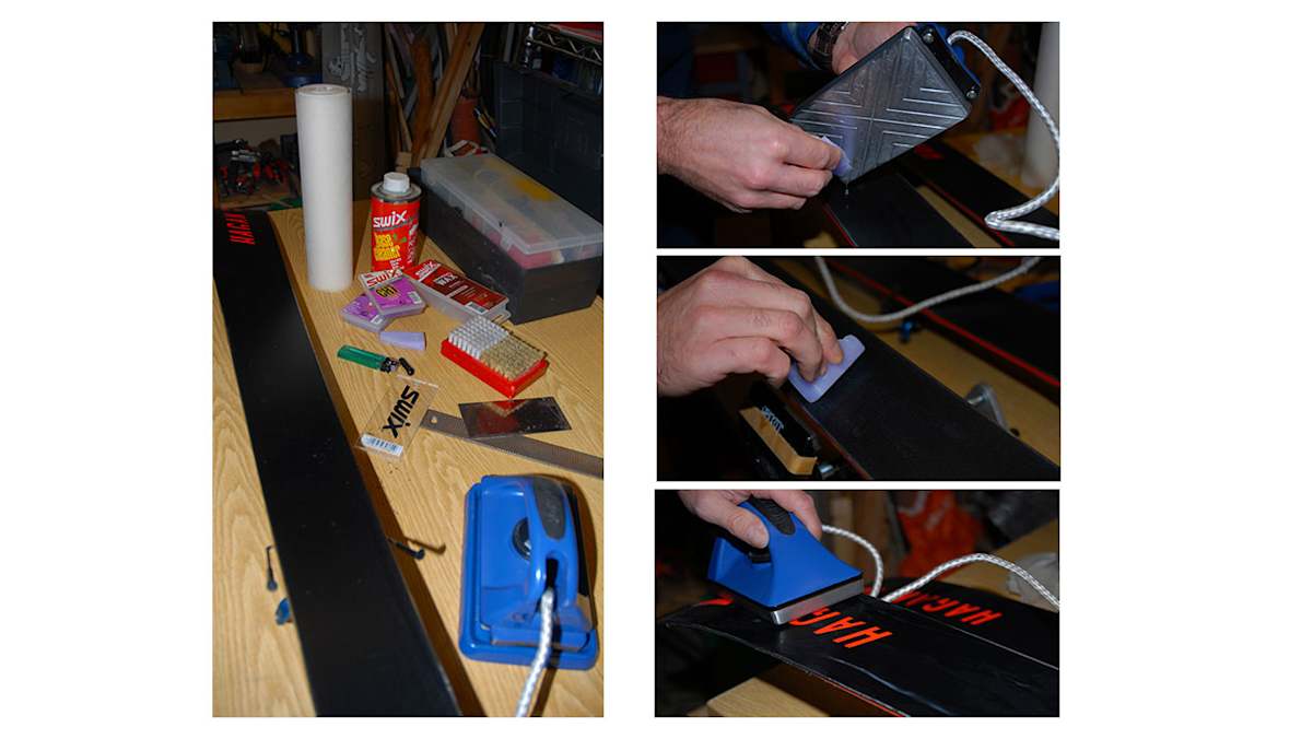 Skiwachs-Service: Wachs auftragen und bügeln