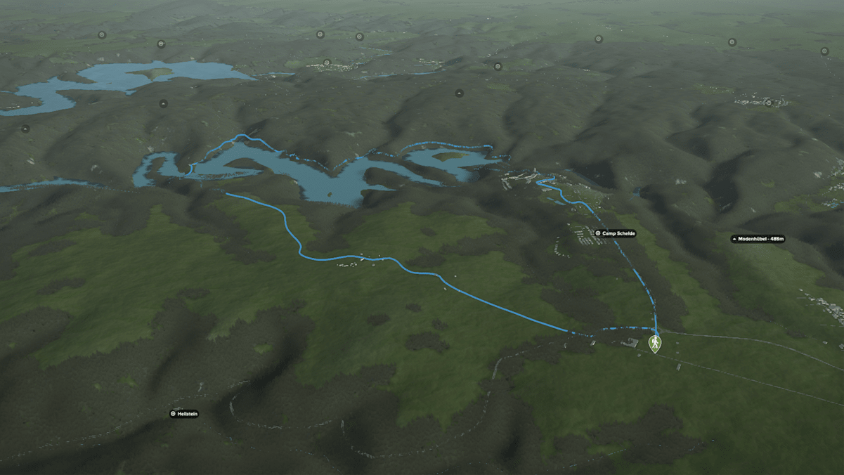3D-Kartenausschnitt: Um die Urfttalsperre ab Vogelsang