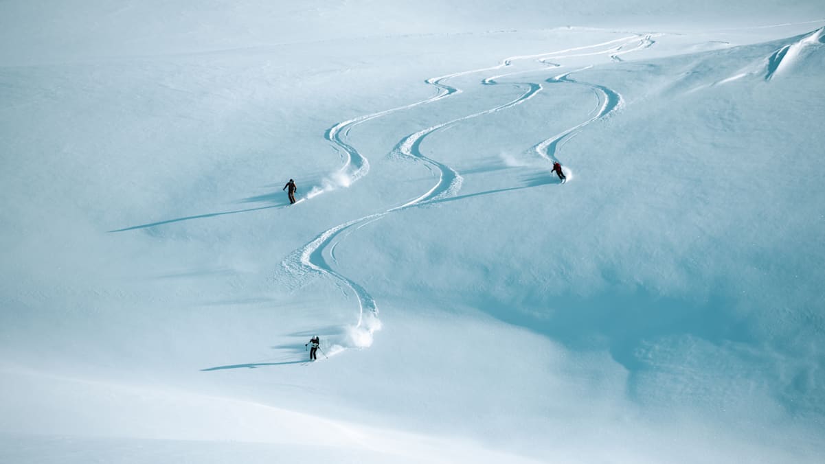 Tiefschneeabfahrt Skitouren