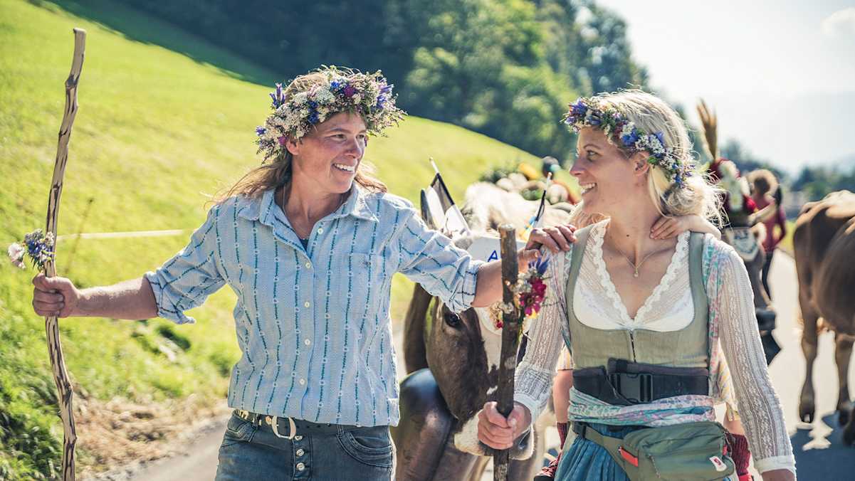 Der Alpabtrieb ist das farbenfrohe Ende eines jeden Sommers.