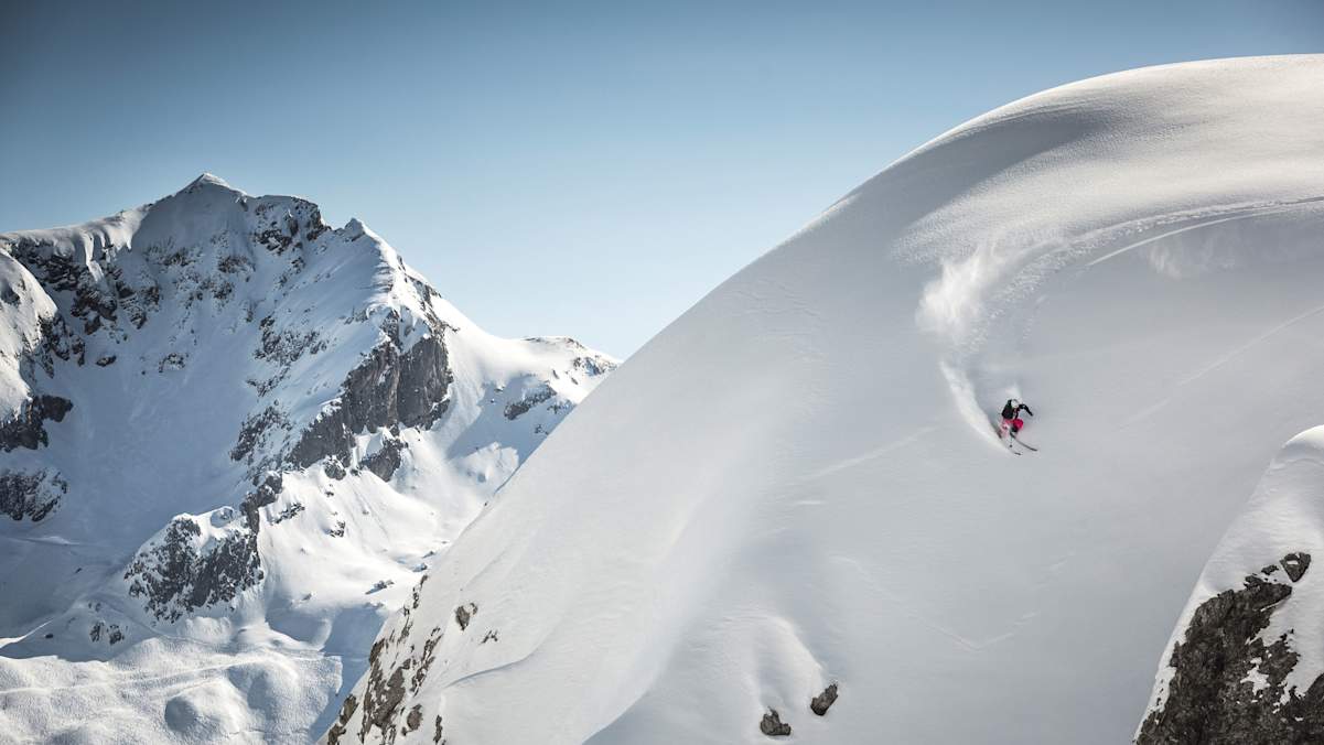 Tiefschneefahren am Arlberg