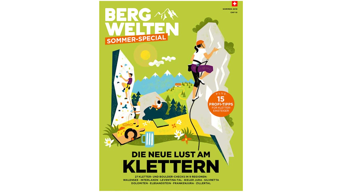 Jetzt überall im Zeitschriftenhandel – das Bergwelten Kletter-Special 2019