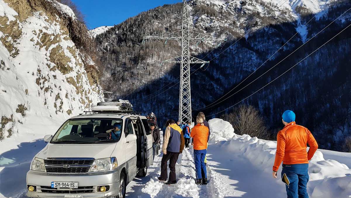 Reise Georgien Winter Freeriden Swanetien