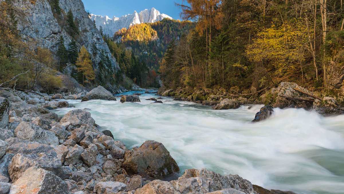 Herbstlandschaft im Nationalpark Gesäuse