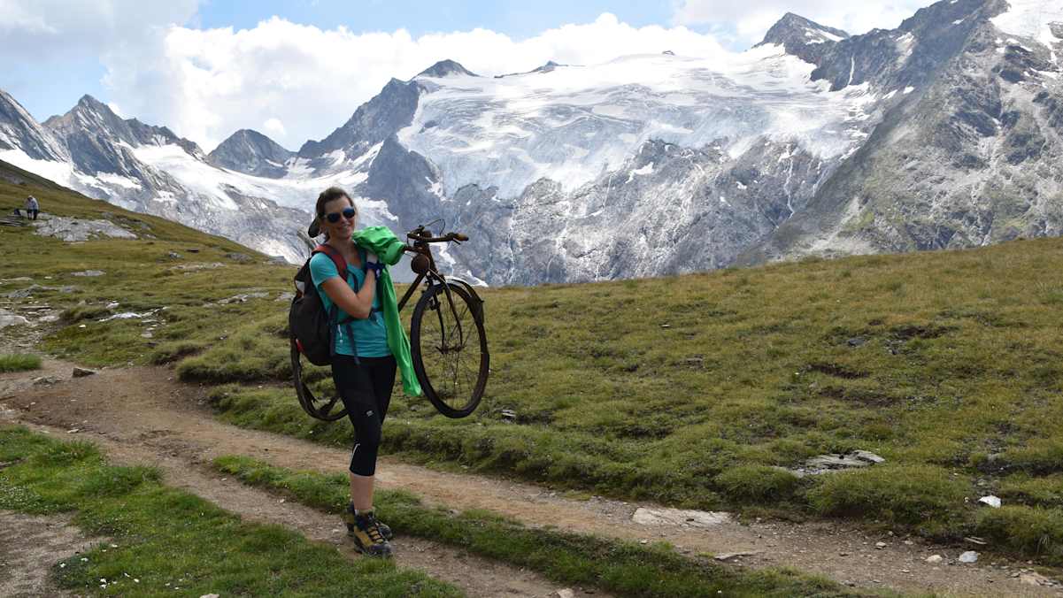 Das Gletscherrad auf seiner letzten Talfahrt