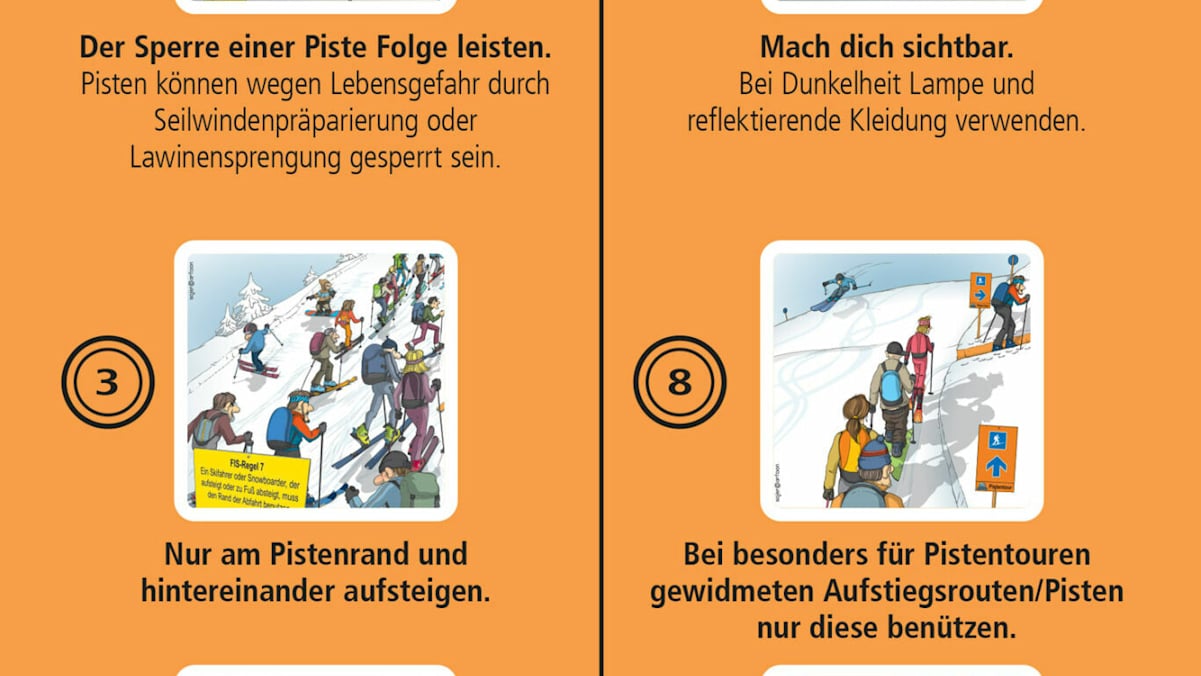 Die Pistentourenregeln im Überblick