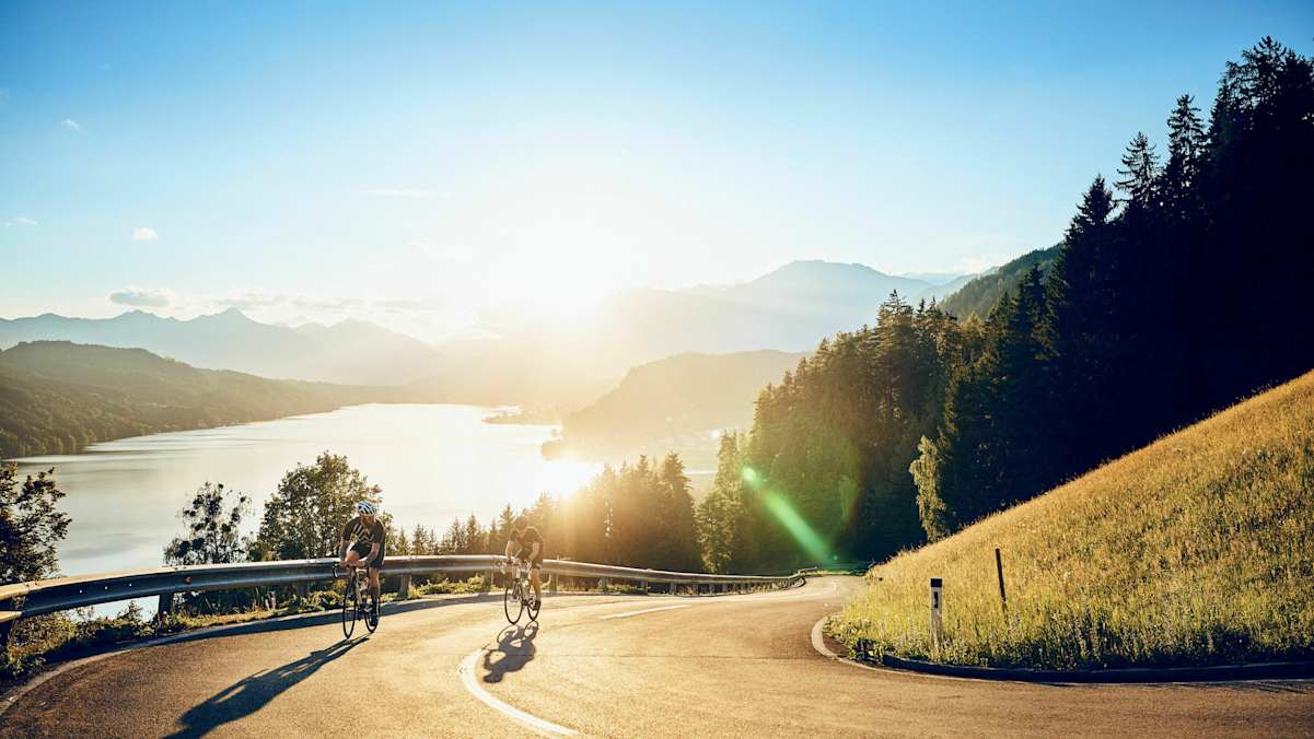 Rennradfahren am Millstätter See in Kärnten