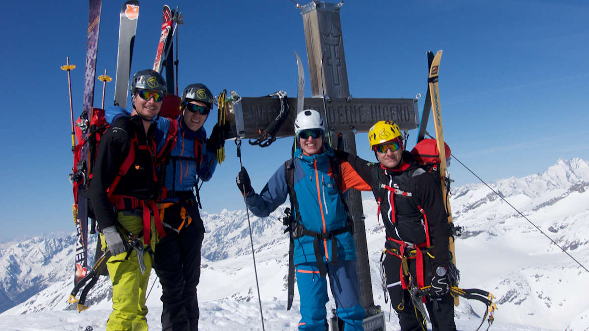 Christian, Roman, Mike und Michael am Schareck