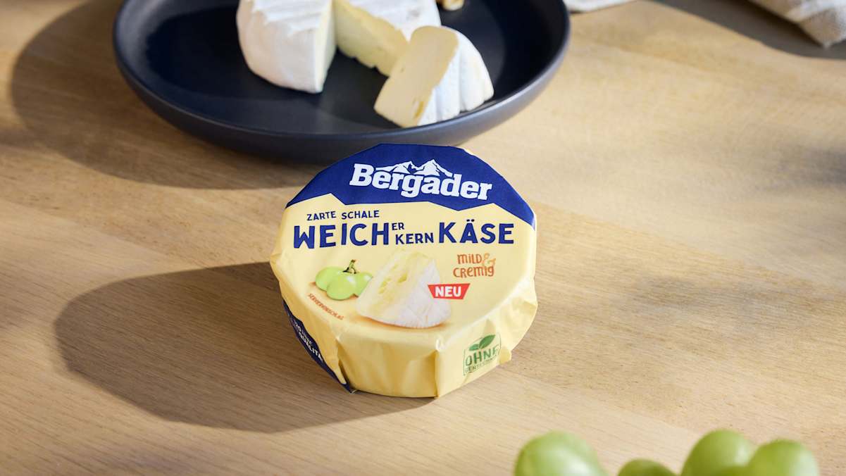 Weichkäse Verpackung Bergader
