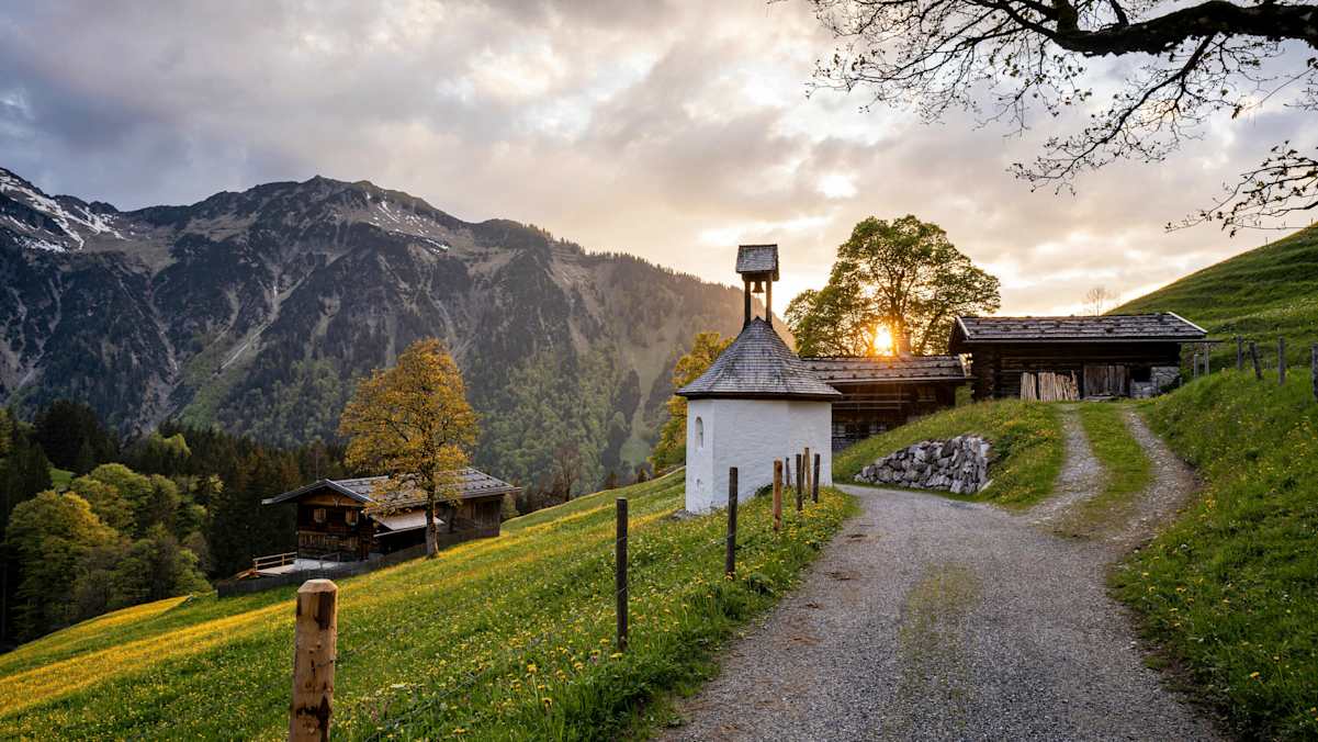 Abendstimmung im Bergbauerndorf