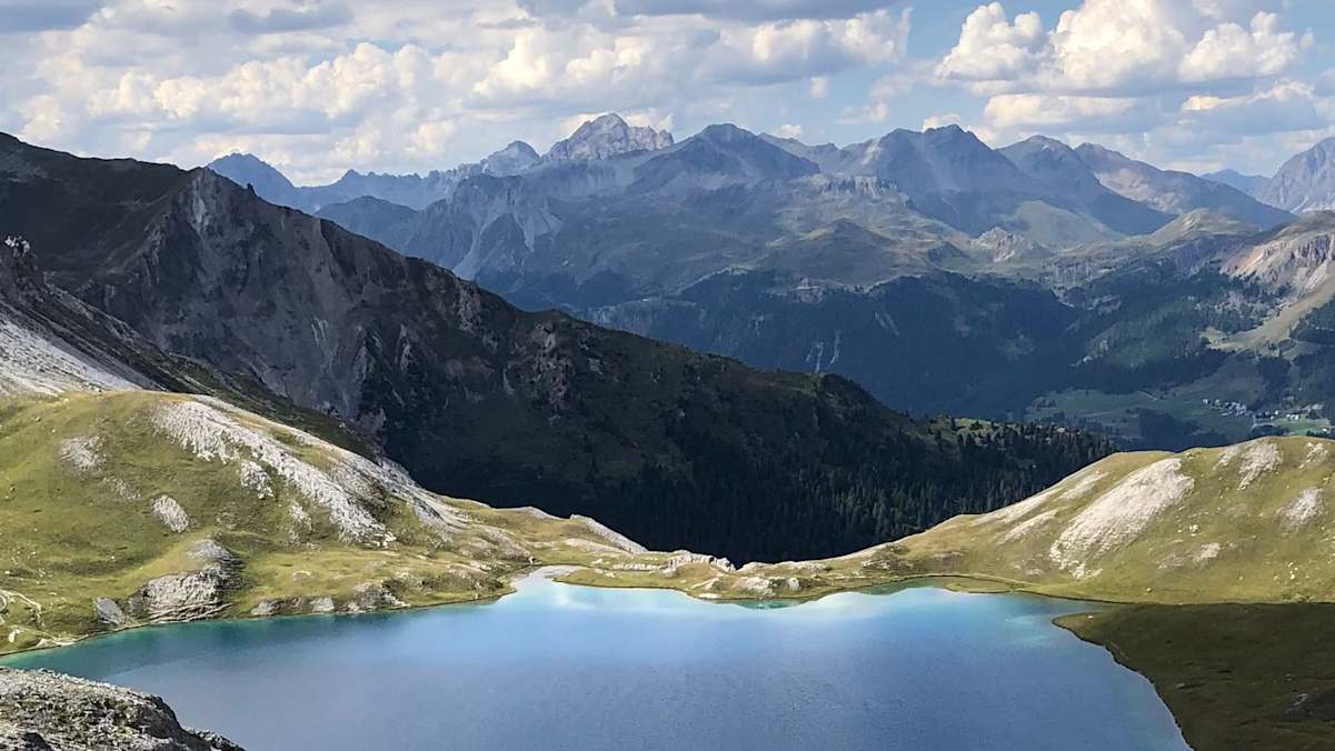 Abfahrt zum Bergsee Lai da Rims