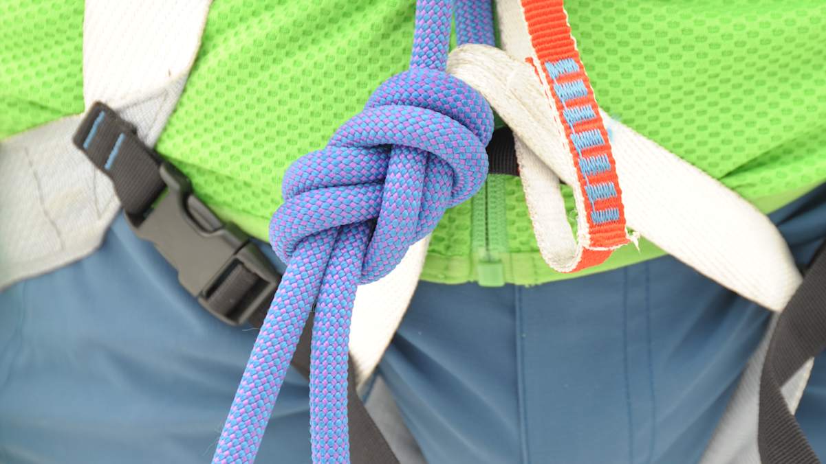 Achter als Anseilknoten richtig gemacht.