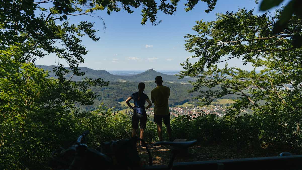 Ausblick auf die Burg Hohenzollern in Baden-Württemberg.