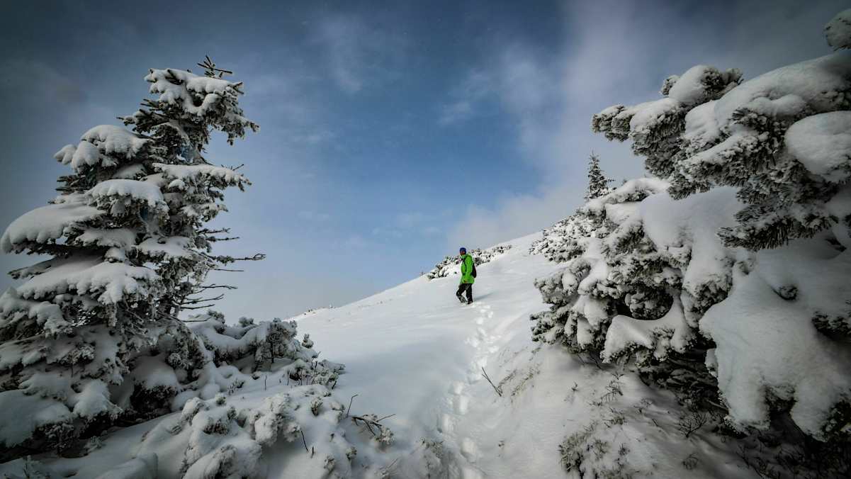 Schlenken in den Salzkammergut-Bergen in Salzburg