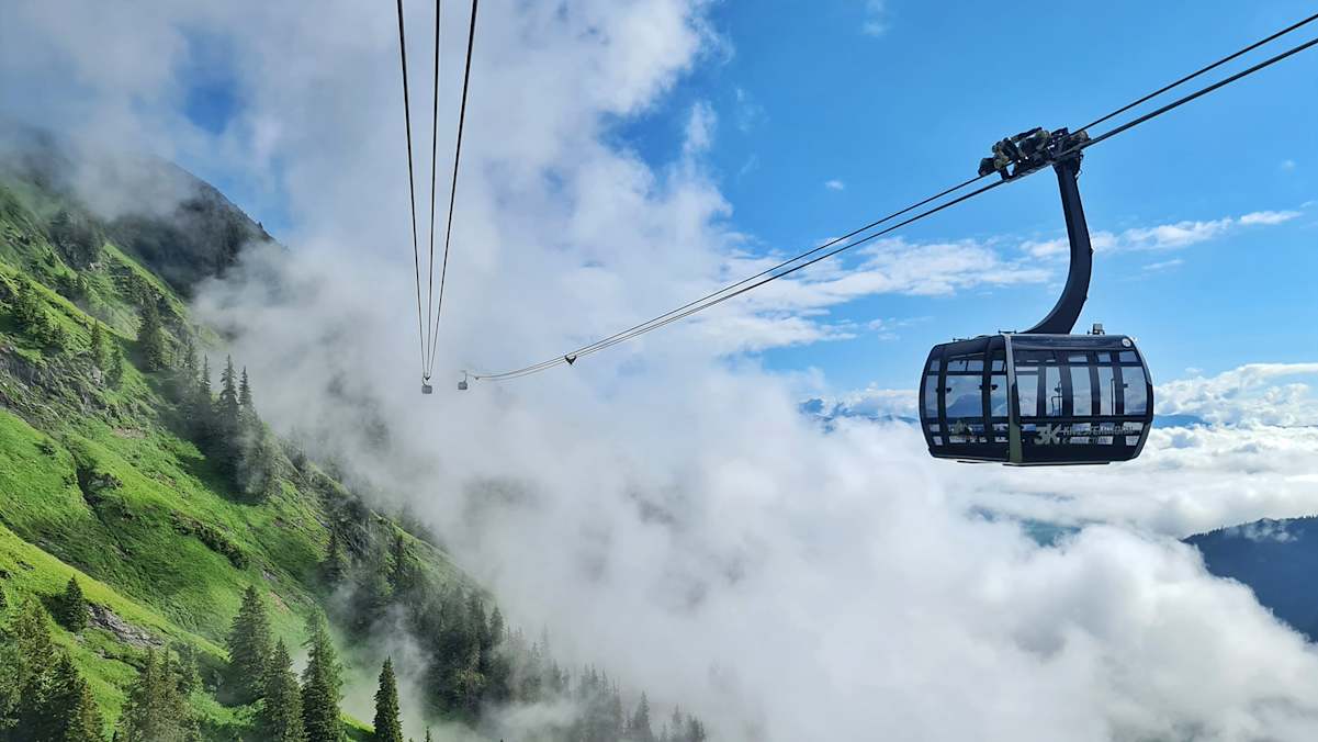 Eine Gondel in Zell am See.