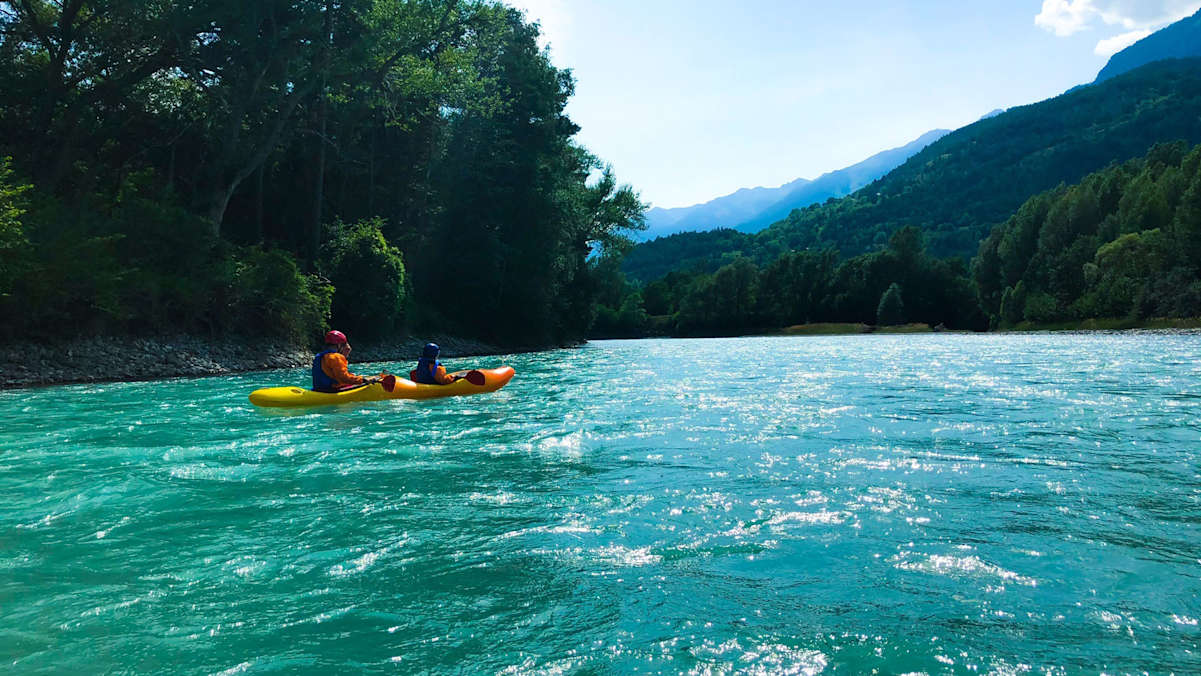 Kajakfahren an der Durance