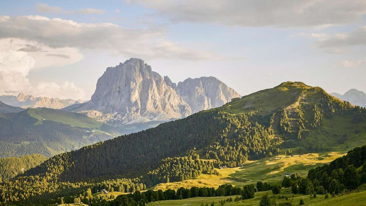 Der Langkofel bietet ein eindrucksvollen Panorama