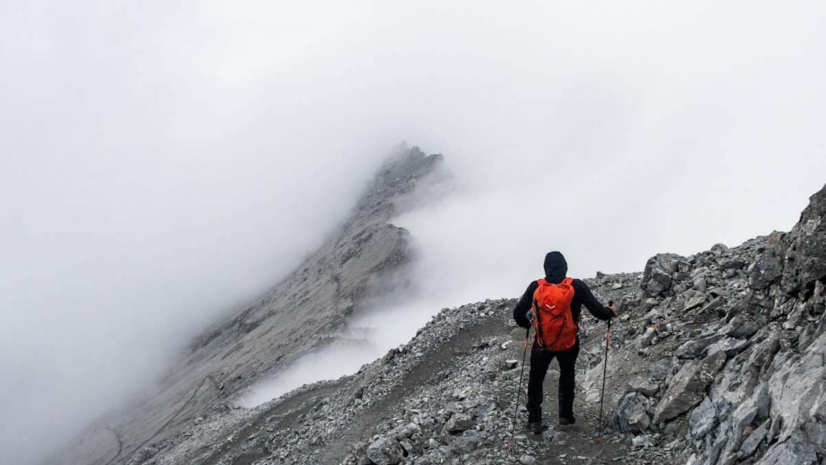 Beim Abstieg kurz nach der Julius Payer Hütte