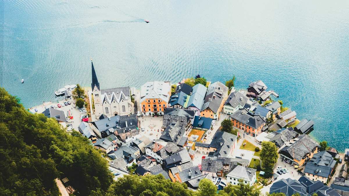 Hallstatt aus der Vogelperspektive