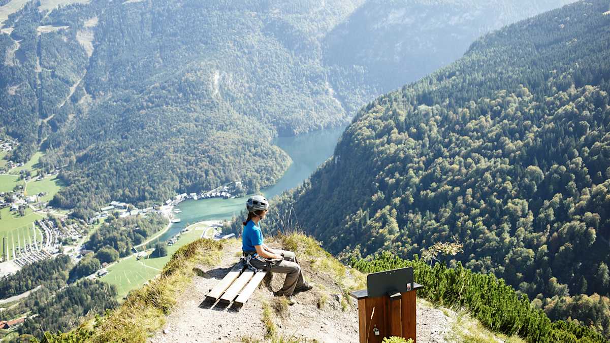 Ausblick vom Grünstein-Klettersteig