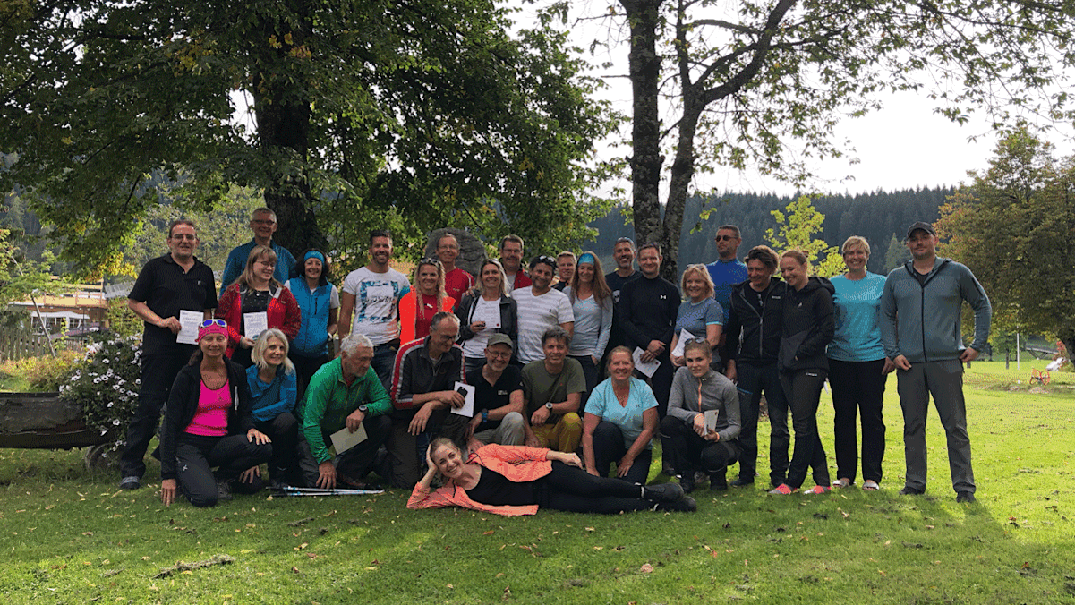 Viele strahlende Gesichter beim Bergwelten-Event „Mein erster Klettersteig"