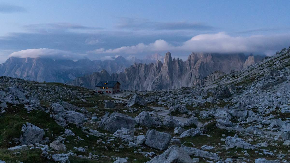 Morgenstimmung bei der Lavaredo Hütte