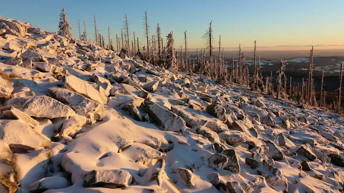 Sonnenuntergang am Lusen