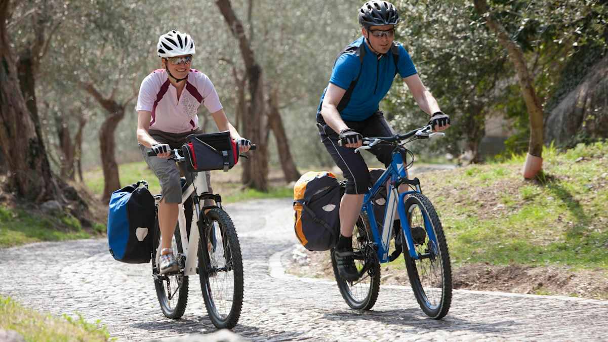 Durch einen Olivenhain zu radeln, ist ganz besonders schön.