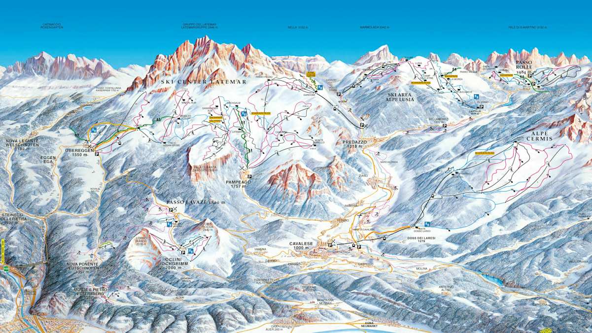 Dolomiten: Ski Center Latemar
