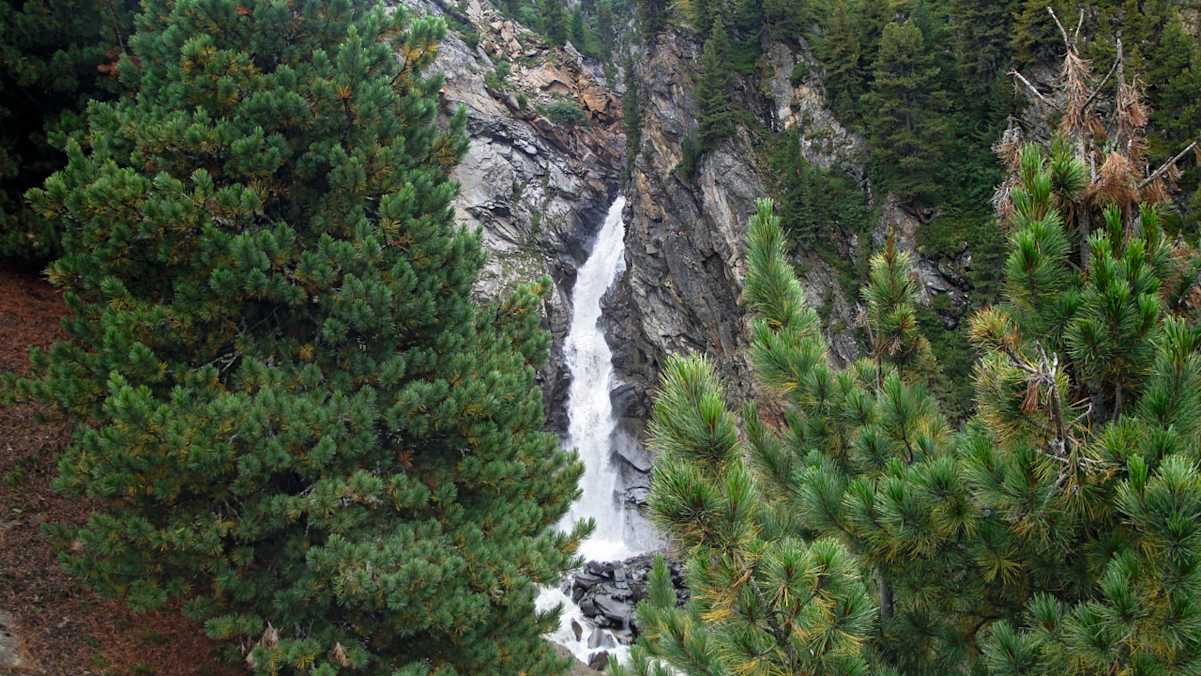 Rotmooswasserfall im Obergurgler Zirbenwald