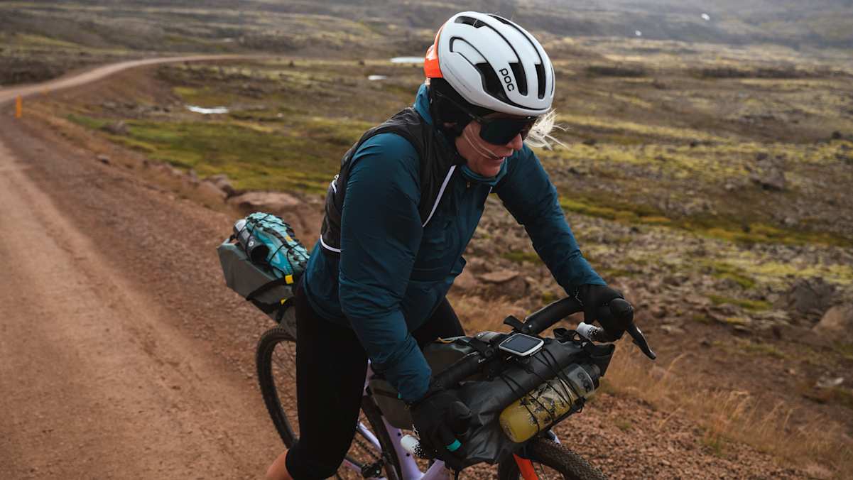 Wind beim Biken in Island