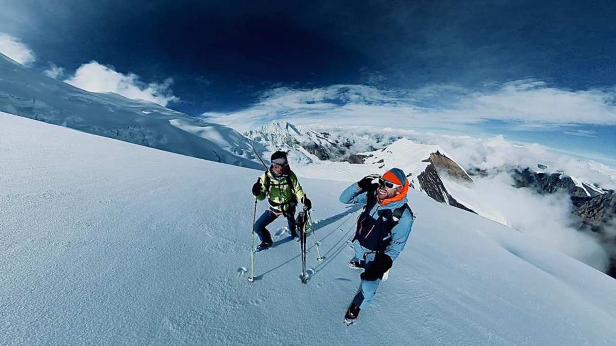 Prakash Sherpe und Benedikt Böhm am Himlung Himal