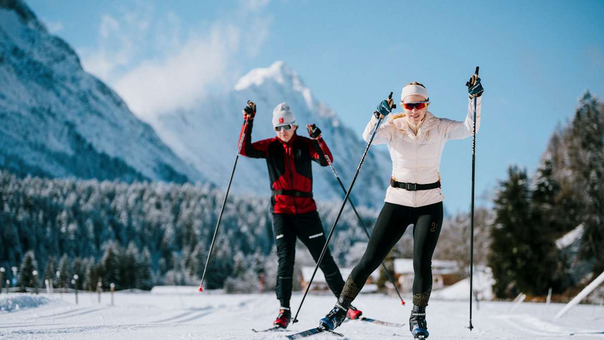 Die Loipe Plaik besticht unter anderem mit der landschaftlichen Schönheit der Leutasch.