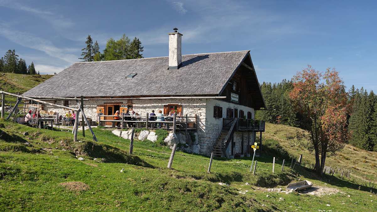 Die Postalmhütte im Salzkammergut