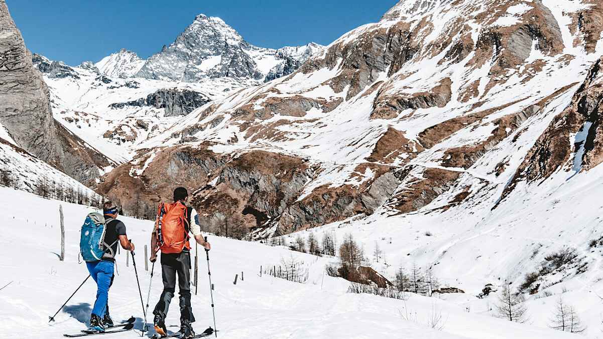 Blick auf den Großglockner im Winter