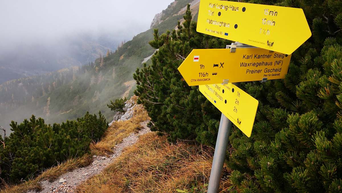 Der Raxmäuersteig verlangt Trittsicherheit und Ausdauer.