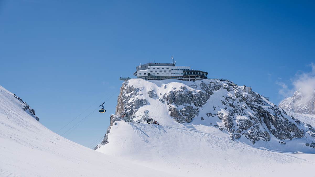 Beeindruckend: Die Seilbahnbergstation am Dachstein