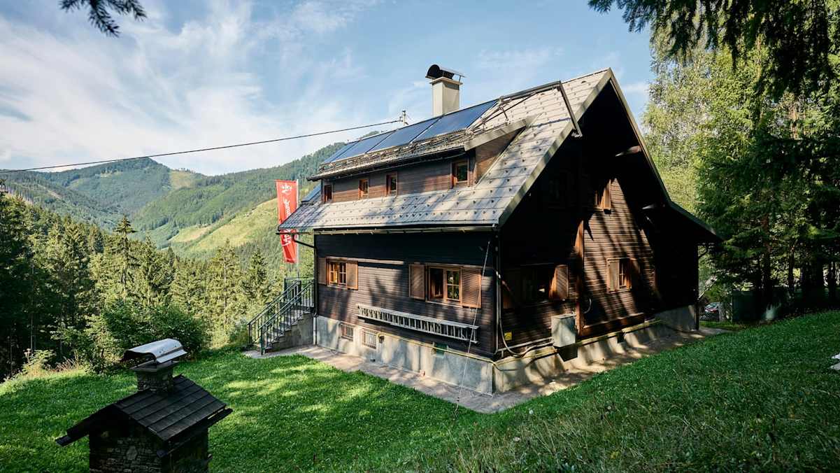Die Sonnrißhütte in den Ennstaler Voralpen